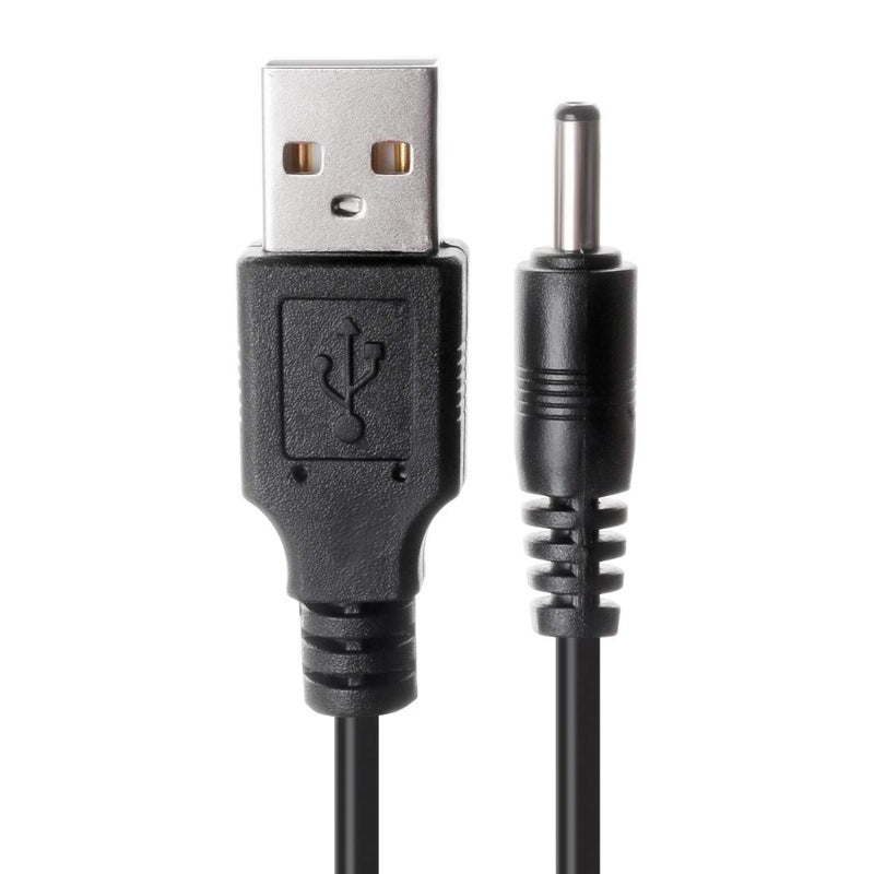 TENINYU كابل طاقة TENINYU USB 2.0 A ذكر إلى DC 3.5x1.35 مم 5 فولت 24AWG مع موصل أسطواني، 3 أقدام، أسود (كابل طاقة بحد أقصى 2.5 أمبير، دبوس الوسط موجب)، عبوة 2 - Image 4